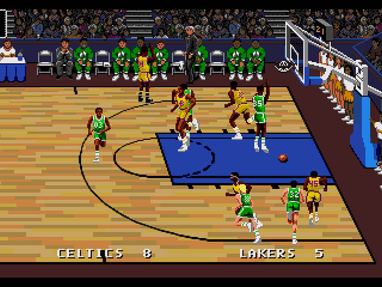 lakers vs celtics basketball video game 1991